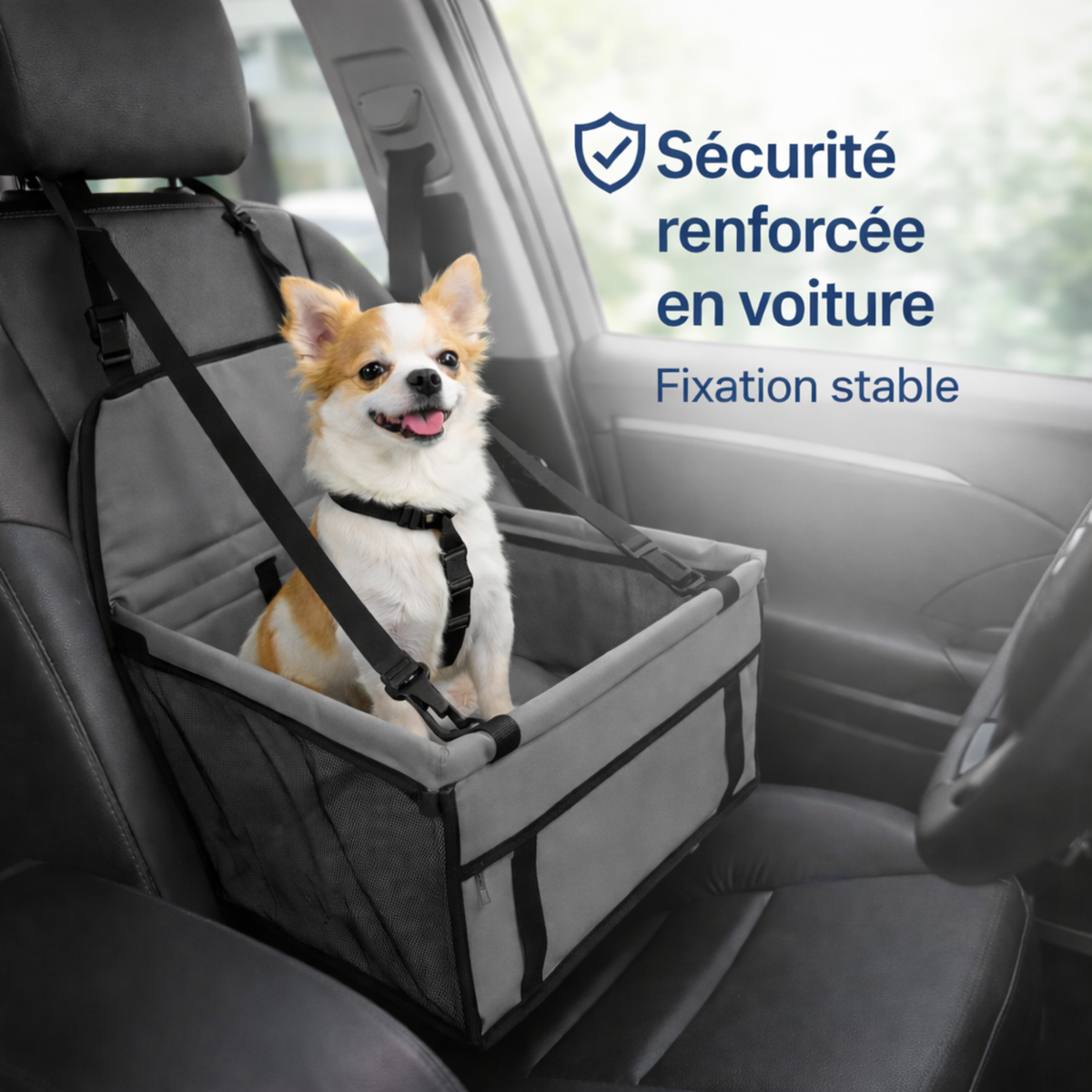 Siège auto confort pour chien