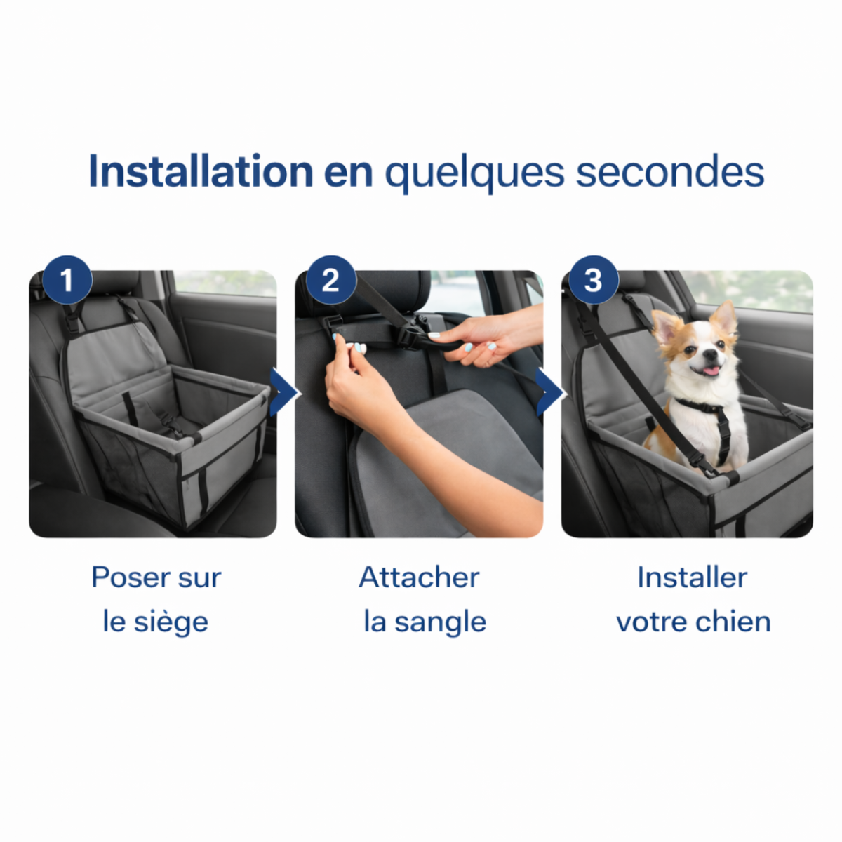 Siège auto confort pour chien