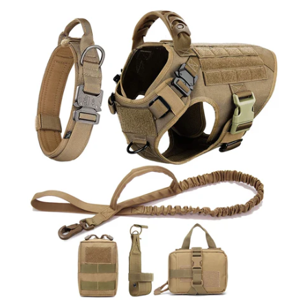 Harnais tactique complet pour chien avec accessoires