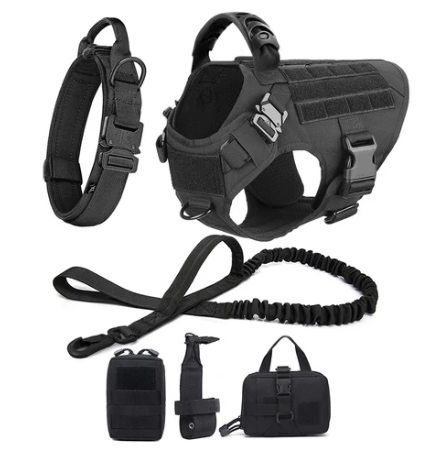 Harnais tactique complet pour chien avec accessoires
