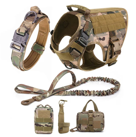 Harnais tactique complet pour chien avec accessoires