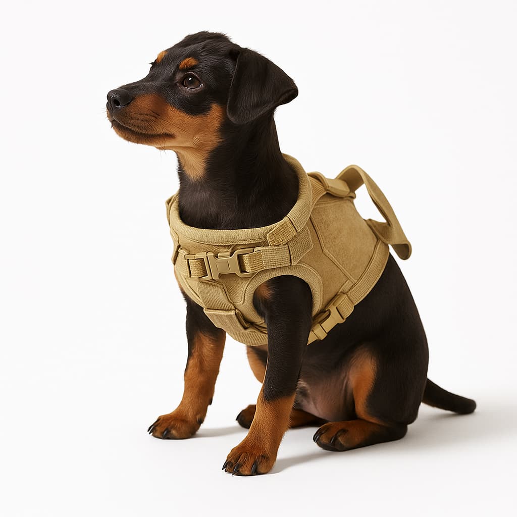 Harnais tactique réglable pour chiot et petit chien