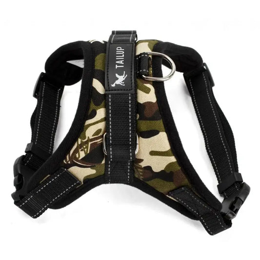Harnais tactique camouflage renforcé pour chien