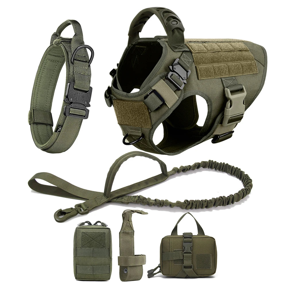 Harnais tactique complet pour chien avec accessoires