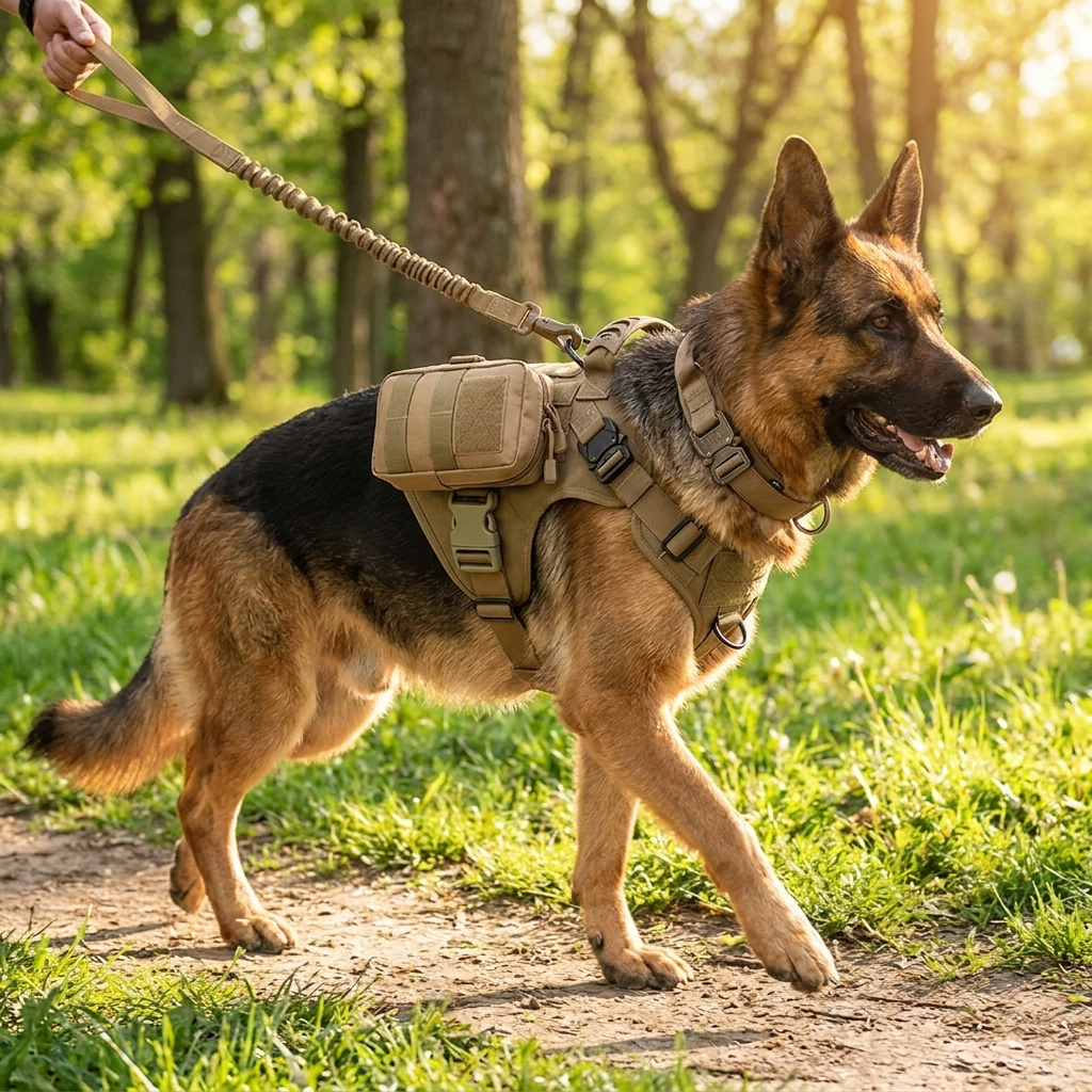 Harnais tactique complet pour chien avec accessoires