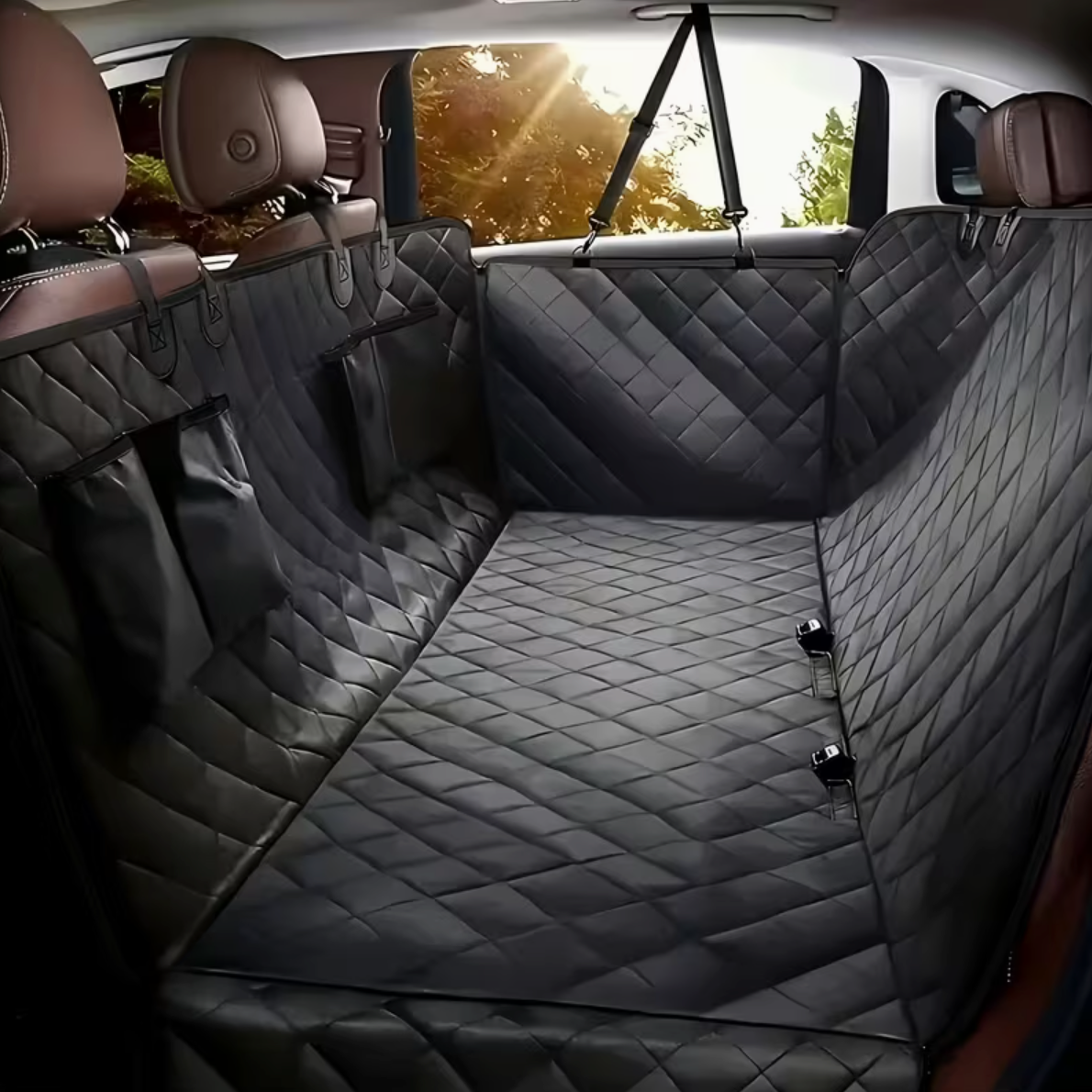 Housse imperméable pour siège arrière de voiture pour chien