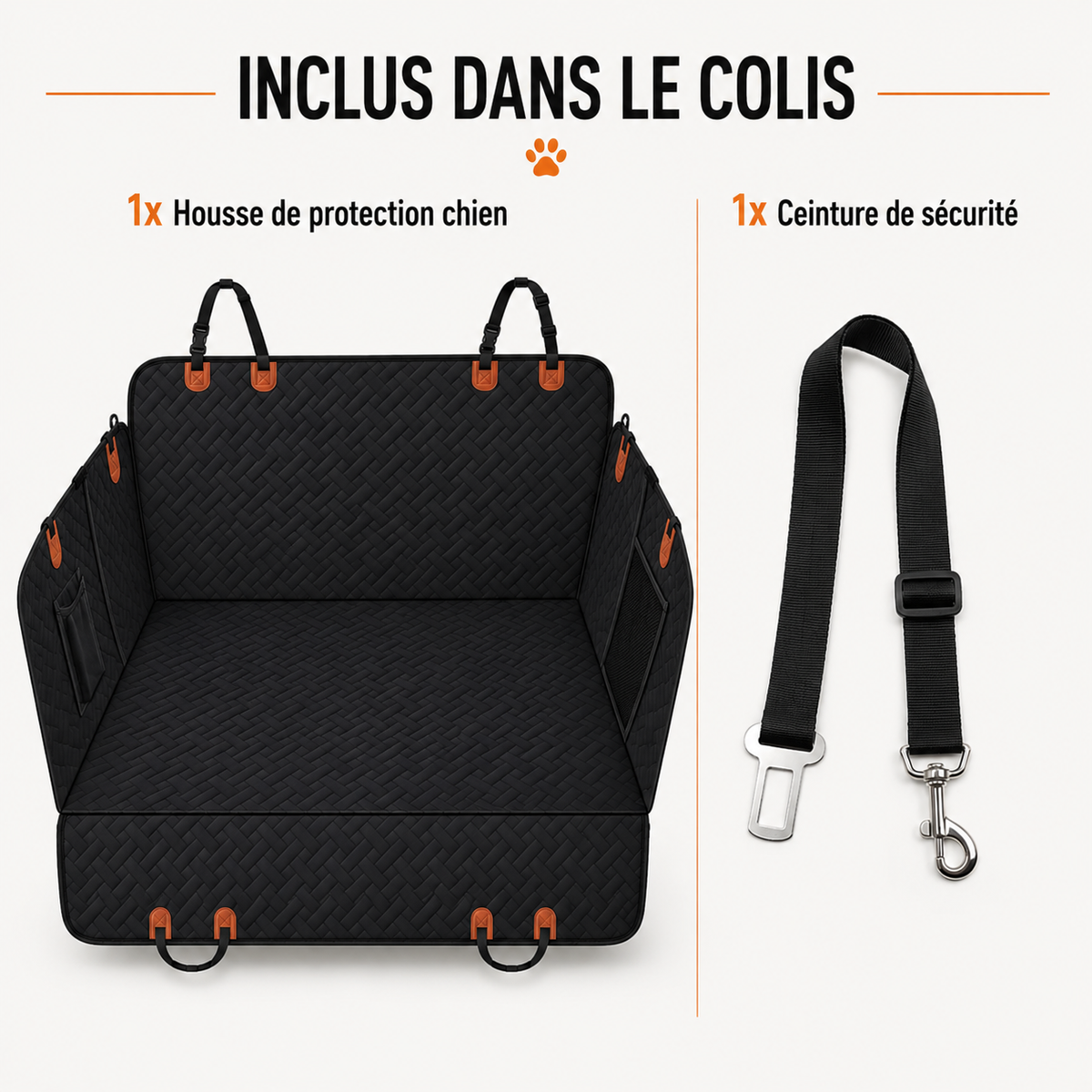 Housse de Protection Voiture Chien | Socle Rigide jusqu'à 100 kg