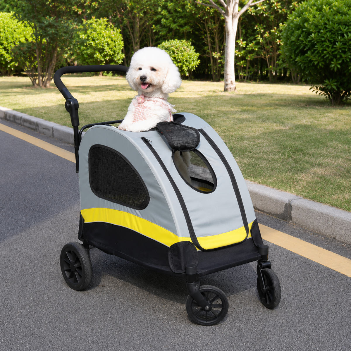 Chariot Pour Chien | Robuste & tout-terrain pour chiens moyens